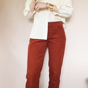 TALBOTS Like New Signature Corduroy Rust Pants Size 4